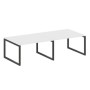 Metal System Quattro 5x5 50БО.ПРГ-2.3 (Белый/Черный) Переговорный стол на О-образном м/к