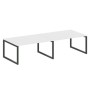 Metal System Quattro 5x5 50БО.ПРГ-2.4 (Белый/Черный) Переговорный стол на О-образном м/к