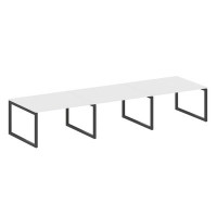 Metal System Quattro 5x5 50БО.ПРГ-3.3 (Белый/Черный) Переговорный стол на О-образном м/к