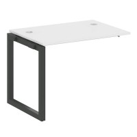 Metal System Quattro 5x5 50БО.ПРС-СП-1.1 (Белый/Черный) Проходной наборный элемент рабочей станции на О-образном м/к