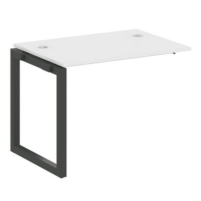 Metal System Quattro 5x5 50БО.ПРС-СП-1.1 (Белый/Антрацит) Проходной наборный элемент рабочей станции на О-образном м/к