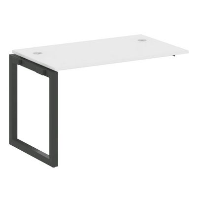 Metal System Quattro 5x5 50БО.ПРС-СП-1.2 (Белый/Черный) Проходной наборный элемент рабочей станции на О-образном м/к