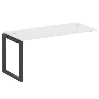 Metal System Quattro 5x5 50БО.ПРС-СП-1.4 (Белый/Антрацит) Проходной наборный элемент рабочей станции на О-образном м/к