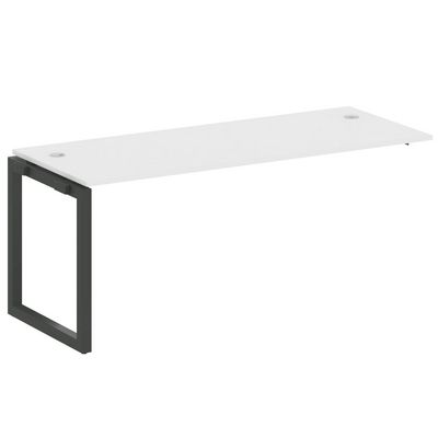 Metal System Quattro 5x5 50БО.ПРС-СП-1.5 (Белый/Антрацит) Проходной наборный элемент рабочей станции на О-образном м/к