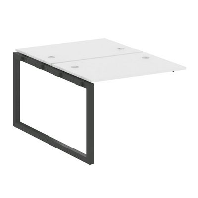 Metal System Quattro 5x5 50БО.ПРС-СП-2.1 (Белый/Черный) Проходной наборный элемент рабочей станции на О-образном м/к