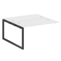 Metal System Quattro 5x5 50БО.ПРС-СП-2.3 (Белый/Черный) Проходной наборный элемент рабочей станции на О-образном м/к