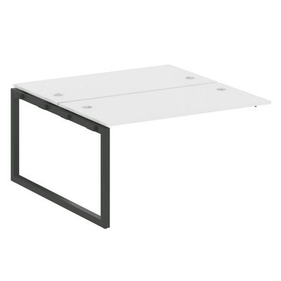 Metal System Quattro 5x5 50БО.ПРС-СП-2.3 (Белый/Антрацит) Проходной наборный элемент рабочей станции на О-образном м/к