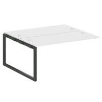 Metal System Quattro 5x5 50БО.ПРС-СП-2.4 (Белый/Черный) Проходной наборный элемент рабочей станции на О-образном м/к