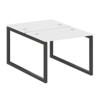 Metal System Quattro 5x5 50БО.РАС-СП-2.1 (Белый/Черный) Рабочая станция на О-образном м/к