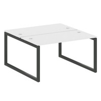 Metal System Quattro 5x5 50БО.РАС-СП-2.3 (Белый/Черный) Рабочая станция на О-образном м/к