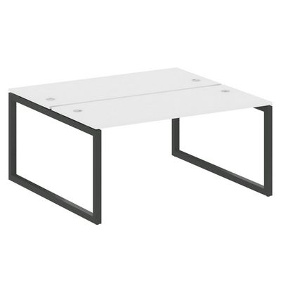 Metal System Quattro 5x5 50БО.РАС-СП-2.4 (Белый/Черный) Рабочая станция на О-образном м/к