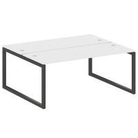 Metal System Quattro 5x5 50БО.РАС-СП-2.5 (Белый/Черный) Рабочая станция на О-образном м/к