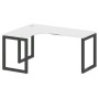 Metal System Quattro 5x5 50БО.СА-4 Л (Белый/Антрацит) Стол криволинейный левый на О-образном м/к