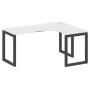 Metal System Quattro 5x5 50БО.СА-4 Пр (Белый/Антрацит) Стол криволинейный правый на О-образном м/к