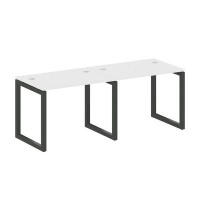 Metal System Quattro 5x5 50БО.СМ-2.1 (Белый/Черный) Рабочая станция на 2 раб.места на О-образном м/к