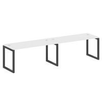 Metal System Quattro 5x5 50БО.СМ-2.4 (Белый/Черный) Рабочая станция на 2 раб.места на О-образном м/к