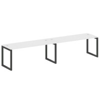 Metal System Quattro 5x5 50БО.СМ-2.5 (Белый/Черный) Рабочая станция на 2 раб.места на О-образном м/к