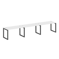 Metal System Quattro 5x5 50БО.СМ-3.3 (Белый/Черный) Рабочая станция на 3 раб.места на О-образном м/к