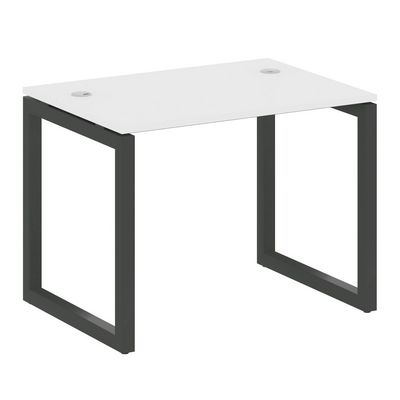 Metal System Quattro 5x5 50БО.СП-1 (Белый/Черный) Стол письменный на О-образном м/к