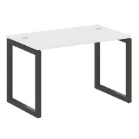 Metal System Quattro 5x5 50БО.СП-2 (Белый/Черный) Стол письменный на О-образном м/к