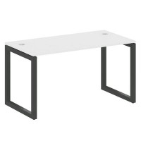 Metal System Quattro 5x5 50БО.СП-3 (Белый/Черный) Стол письменный на О-образном м/к