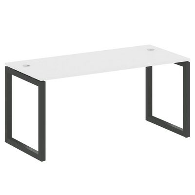 Metal System Quattro 5x5 50БО.СП-4 (Белый/Антрацит) Стол письменный на О-образном м/к