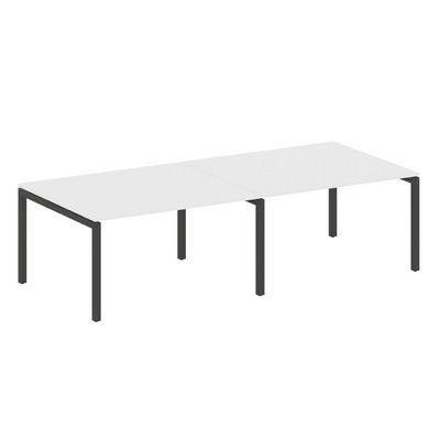 Metal System Quattro 5x5 50БП.ПРГ-2.3 (Белый/Антрацит) Переговорный стол на П-образном м/к