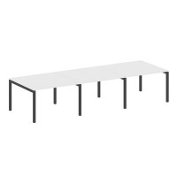 Metal System Quattro 5x5 50БП.ПРГ-3.2 (Белый/Черный) Переговорный стол на П-образном м/к