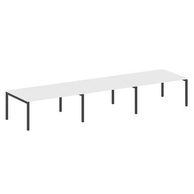 Metal System Quattro 5x5 50БП.ПРГ-3.4 (Белый/Антрацит) Переговорный стол на П-образном м/к