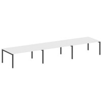 Metal System Quattro 5x5 50БП.ПРГ-3.5 (Белый/Черный) Переговорный стол на П-образном м/к