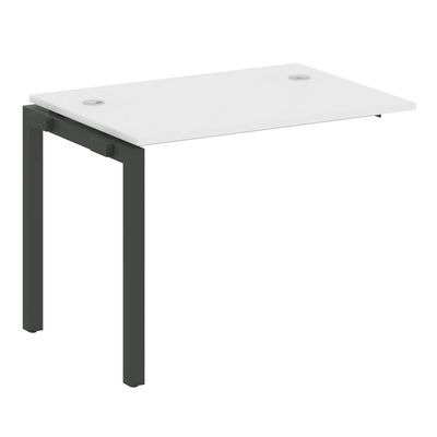 Metal System Quattro 5x5 50БП.ПРС-СП-1.1 (Белый/Черный) Проходной наборный элемент рабочей станции на П-образном м/к