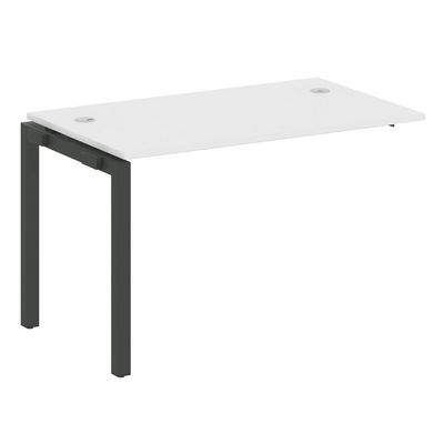 Metal System Quattro 5x5 50БП.ПРС-СП-1.2 (Белый/Антрацит) Проходной наборный элемент рабочей станции на П-образном м/к