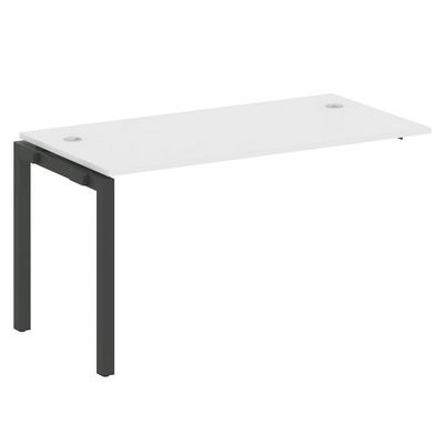 Metal System Quattro 5x5 50БП.ПРС-СП-1.3 (Белый/Антрацит) Проходной наборный элемент рабочей станции на П-образном м/к