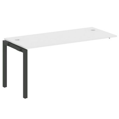 Metal System Quattro 5x5 50БП.ПРС-СП-1.4 (Белый/Антрацит) Проходной наборный элемент рабочей станции на П-образном м/к