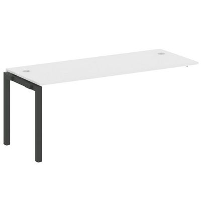 Metal System Quattro 5x5 50БП.ПРС-СП-1.5 (Белый/Черный) Проходной наборный элемент рабочей станции на П-образном м/к