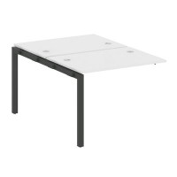 Metal System Quattro 5x5 50БП.ПРС-СП-2.1 (Белый/Черный) Проходной наборный элемент рабочей станции на П-образном м/к