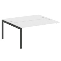 Metal System Quattro 5x5 50БП.ПРС-СП-2.4 (Белый/Черный) Проходной наборный элемент рабочей станции на П-образном м/к