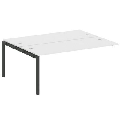 Metal System Quattro 5x5 50БП.ПРС-СП-2.5 (Белый/Антрацит) Проходной наборный элемент рабочей станции на П-образном м/к