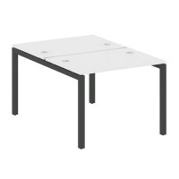 Metal System Quattro 5x5 50БП.РАС-СП-2.1 (Белый/Черный) Рабочая станция на П-образном м/к