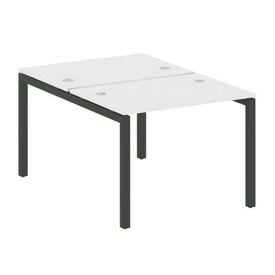 Metal System Quattro 5x5 50БП.РАС-СП-2.1 (Белый/Черный) Рабочая станция на П-образном м/к