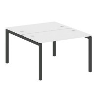 Metal System Quattro 5x5 50БП.РАС-СП-2.2 (Белый/Черный) Рабочая станция на П-образном м/к