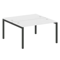 Metal System Quattro 5x5 50БП.РАС-СП-2.3 (Белый/Черный) Рабочая станция на П-образном м/к