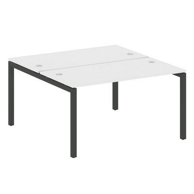 Metal System Quattro 5x5 50БП.РАС-СП-2.3 (Белый/Черный) Рабочая станция на П-образном м/к