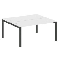 Metal System Quattro 5x5 50БП.РАС-СП-2.4 (Белый/Черный) Рабочая станция на П-образном м/к