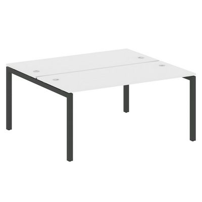 Metal System Quattro 5x5 50БП.РАС-СП-2.4 (Белый/Антрацит) Рабочая станция на П-образном м/к