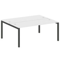 Metal System Quattro 5x5 50БП.РАС-СП-2.5 (Белый/Черный) Рабочая станция на П-образном м/к