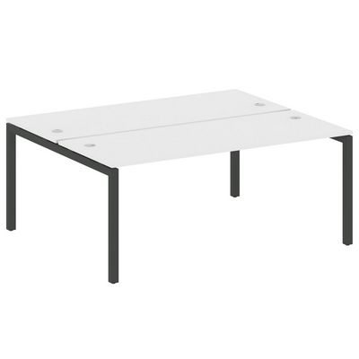 Metal System Quattro 5x5 50БП.РАС-СП-2.5 (Белый/Антрацит) Рабочая станция на П-образном м/к