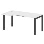 Metal System Quattro 5x5 50БП.СА-1 Л (Белый/Черный) Стол криволинейный левый на П-образном м/к