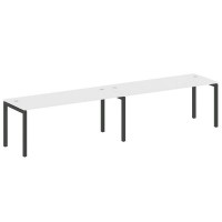 Metal System Quattro 5x5 50БП.СМ-2.5 (Белый/Черный) Рабочая станция на 2 раб.места на П-образном м/к