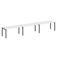 Metal System Quattro 5x5 50БП.СМ-3.4 (Белый/Черный) Рабочая станция на 3 раб.места на П-образном м/к